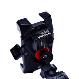 Carregador SPC-USB123 PRETO E VERMELHO 2.1A COM SUPORTE PARA GUIDÃO E GPS